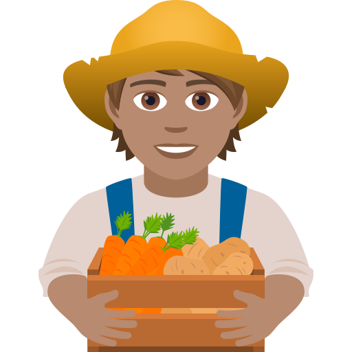 Фермер: середній тон шкіри для JoyPixels 9.0