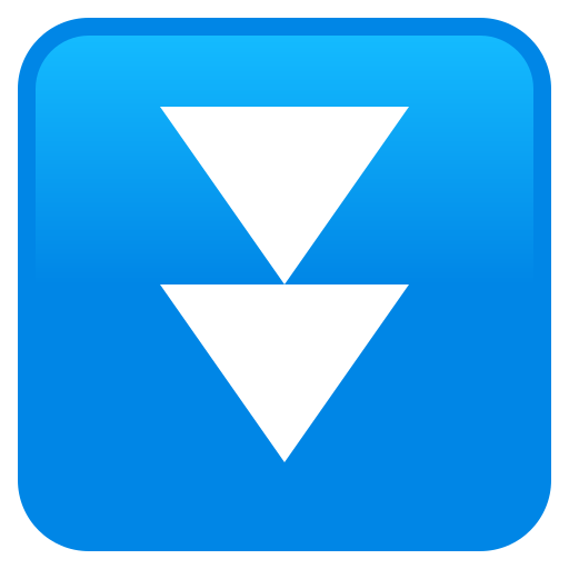 Два трикутника вістрям вниз для JoyPixels 9.0