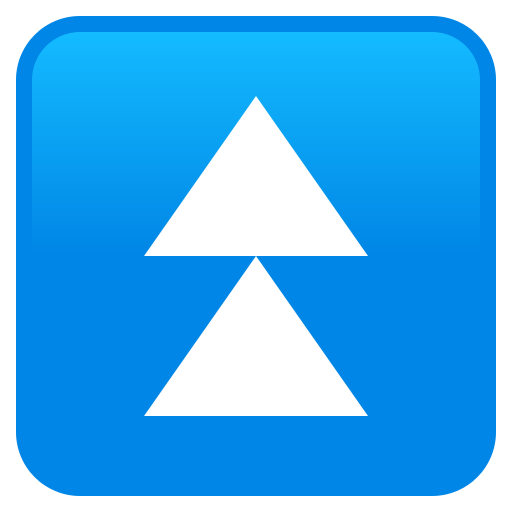 Два трикутника вістрям вгору для JoyPixels 9.0