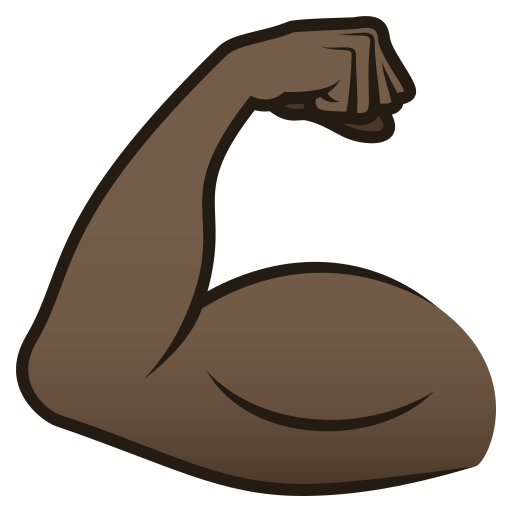 Біцепс: найтемніший тон шкіри для JoyPixels 9.0