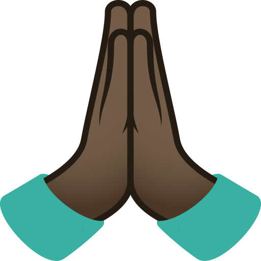 Складені руки: дуже темний тон шкіри для JoyPixels 9.0