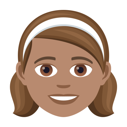 Девочка: средний тон кожи для JoyPixels 9.0