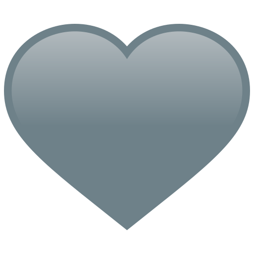 Серое Сердце для JoyPixels 9.0