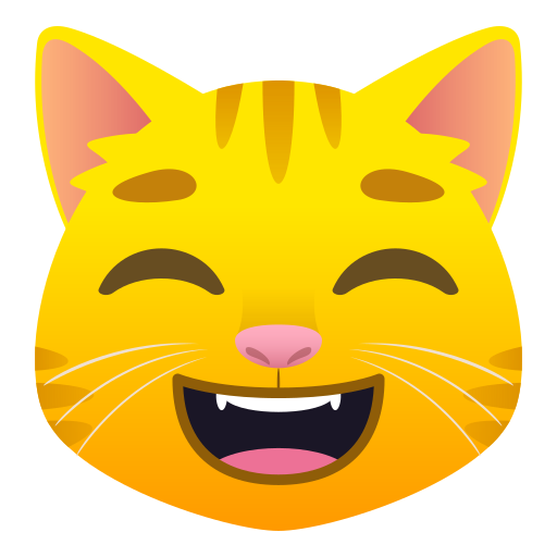 Задоволений усміхнений кіт для JoyPixels 9.0