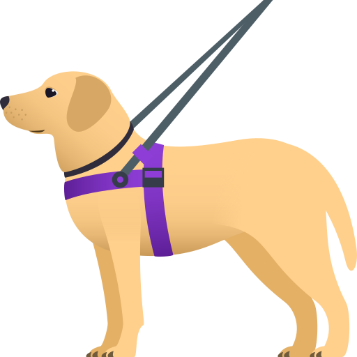 Собака-поводир для JoyPixels 9.0