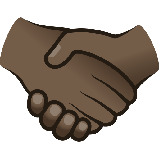 Рукостискання: дуже темний тон шкіри для JoyPixels 9.0