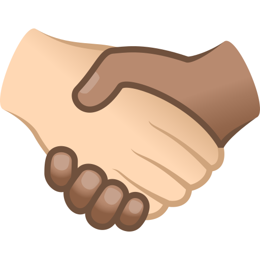 Рукопожатие: очень светлый тон кожи средний тон кожи для JoyPixels 9.0