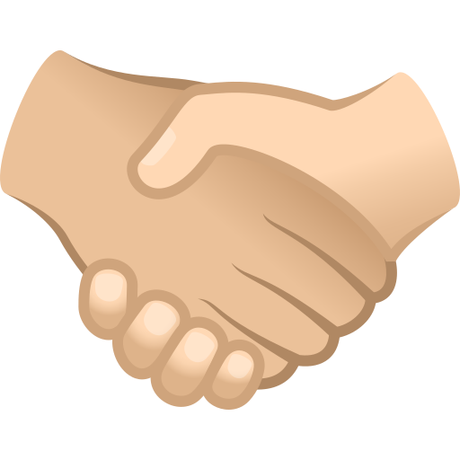 Рукостискання: світлий тон шкіри дуже світлий тон шкіри для JoyPixels 9.0