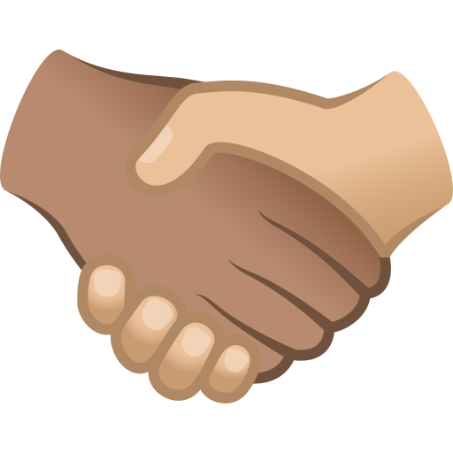 Рукопожатие: средний тон кожи светлый тон кожи для JoyPixels 9.0