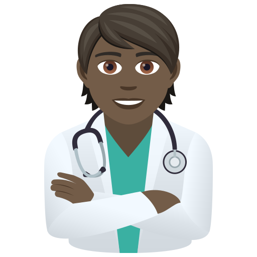 Медичний працівник: дуже темний тон шкіри для JoyPixels 9.0