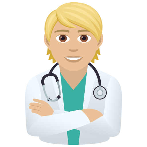 Медицинский работник: светлый тон кожи для JoyPixels 9.0