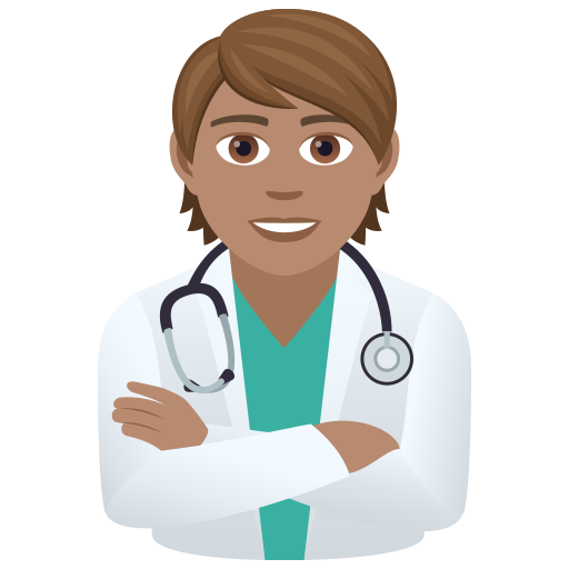 Медичний працівник: середній тон шкіри для JoyPixels 9.0