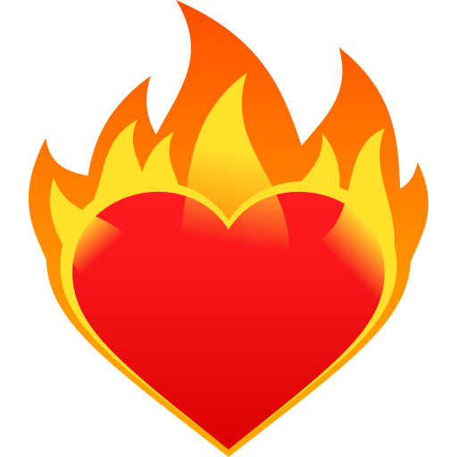 Горящее сердце для JoyPixels 9.0
