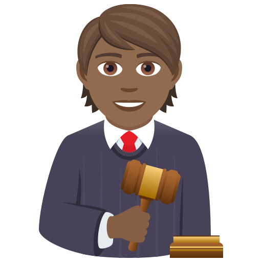 Суддя: темний тон шкіри для JoyPixels 9.0