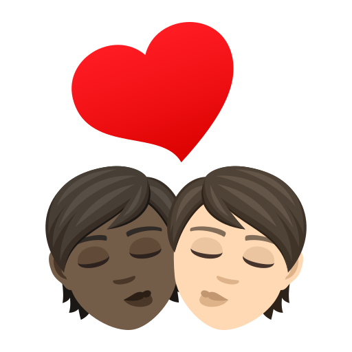 Поцілунок: дорослий дорослий дуже темний тон шкіри дуже світлий тон шкіри для JoyPixels 9.0