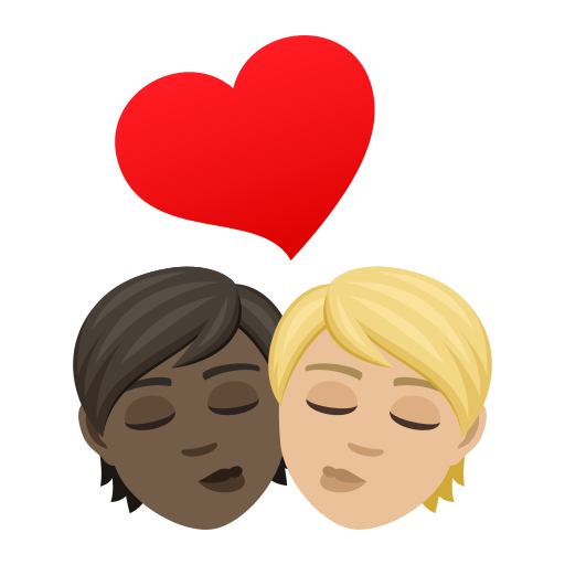 Поцілунок: дорослий дорослий дуже темний тон шкіри світлий тон шкіри для JoyPixels 9.0