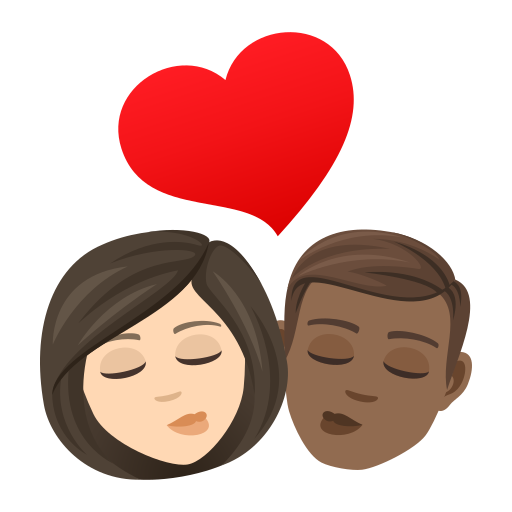 Поцілунок: жінка чоловік Дуже світлий тон шкіри темний тон шкіри для JoyPixels 9.0