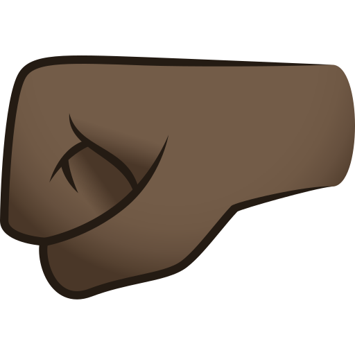 Кулак ліворуч: дуже темний тон шкіри для JoyPixels 9.0