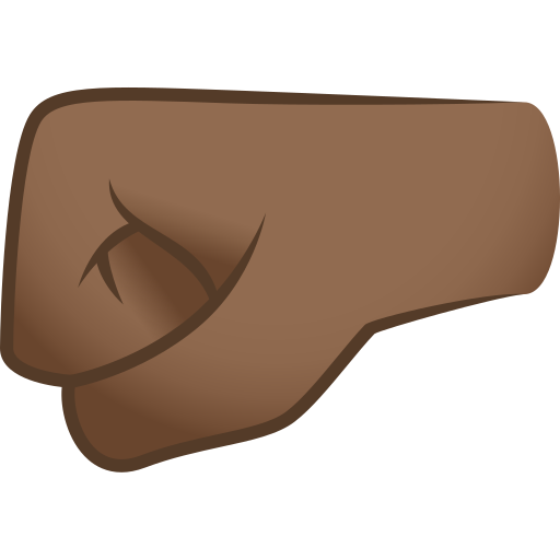 Кулак вліво: темний тон шкіри для JoyPixels 9.0