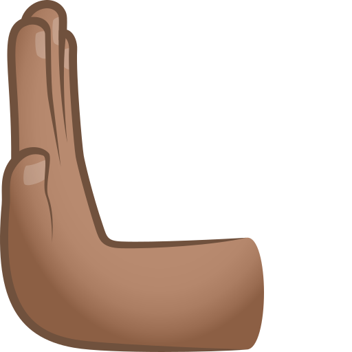 Толкающая рука влево: средний тон кожи для JoyPixels 9.0