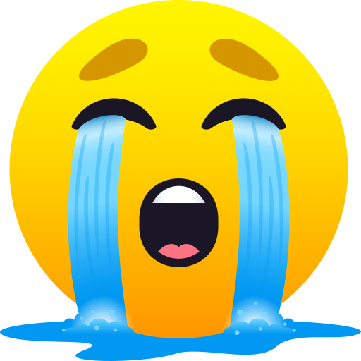 Слезы рекой для JoyPixels 9.0