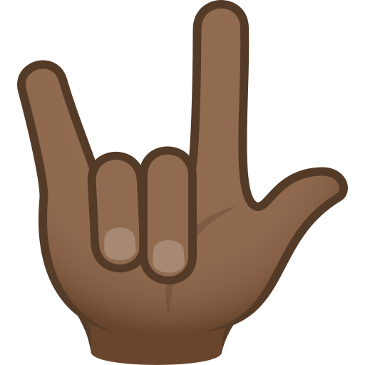 Я-тебе-люблю: темний тон шкіри для JoyPixels 9.0