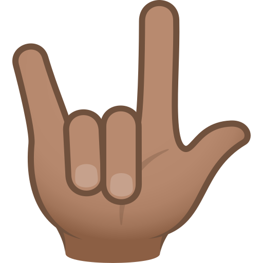 Я-тебе-люблю: середній тон шкіри для JoyPixels 9.0