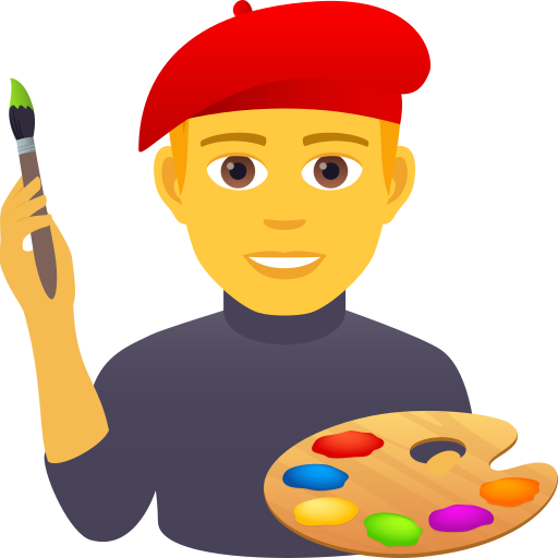 Чоловік-художник для JoyPixels 9.0