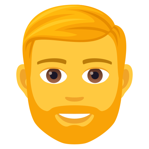 Бородатый мужчина для JoyPixels 9.0