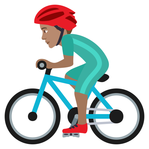 Мужчина на велосипеде: средний тон кожи для JoyPixels 9.0