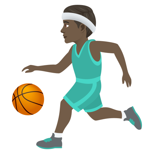 Мужчина с мячом: очень темный тон кожи для JoyPixels 9.0