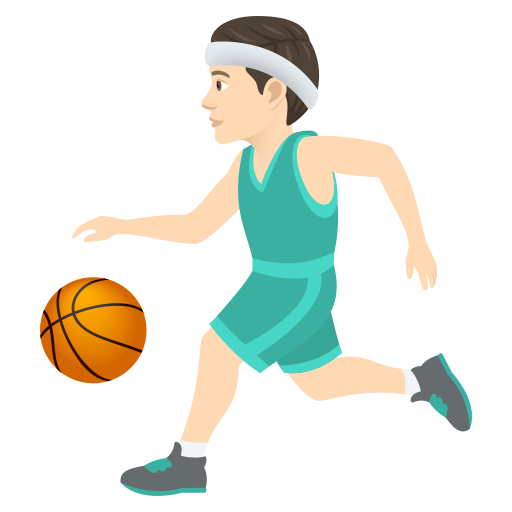 Чоловік з м'ячем: дуже світлий тон шкіри для JoyPixels 9.0