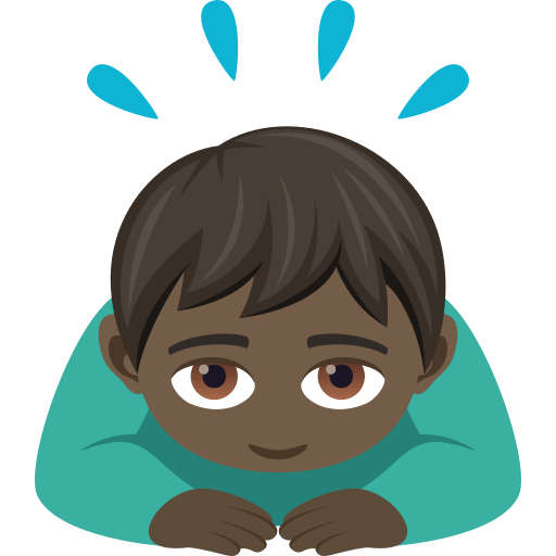 Чоловік кланяється: дуже темний тон шкіри для JoyPixels 9.0