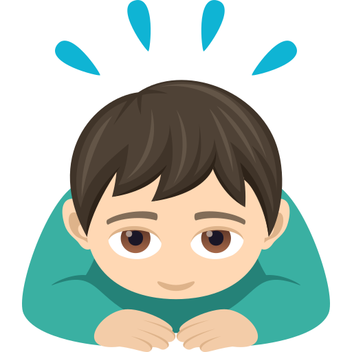 Чоловік кланяється: дуже світлий тон шкіри для JoyPixels 9.0