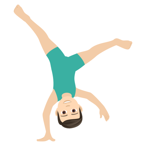 Акробат: дуже світлий тон шкіри для JoyPixels 9.0