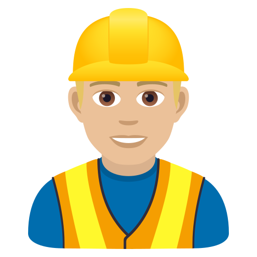 Чоловік-будівельник: світлий тон шкіри для JoyPixels 9.0