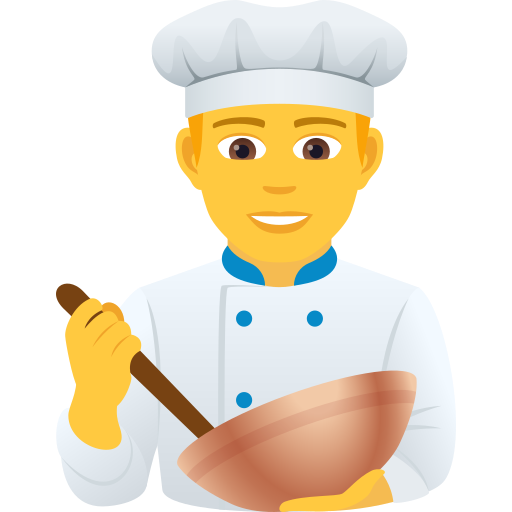 Мужчина-повар для JoyPixels 9.0