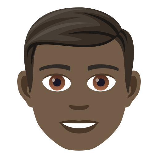 Чоловік: дуже темний тон шкіри для JoyPixels 9.0