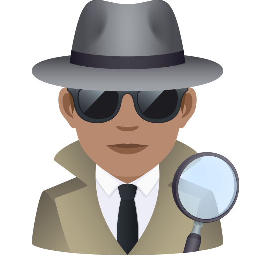 Мужчина-детектив: средний тон кожи для JoyPixels 9.0