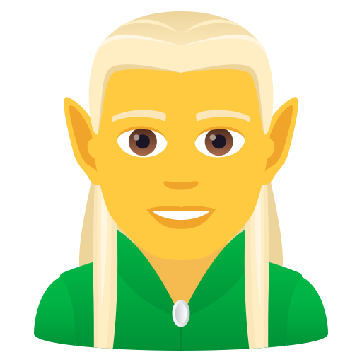 Мужчина-эльф для JoyPixels 9.0