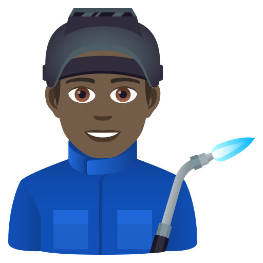 Чоловік-робітник: дуже темний тон шкіри для JoyPixels 9.0