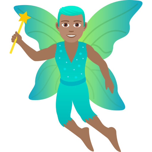 Мужчина-фея: средний тон кожи для JoyPixels 9.0