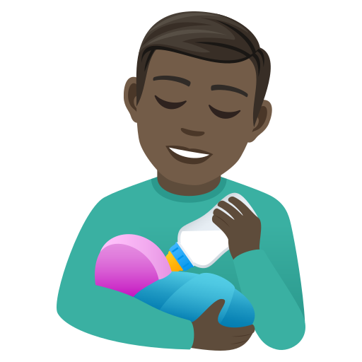 Годуючий чоловік: дуже темний тон шкіри для JoyPixels 9.0