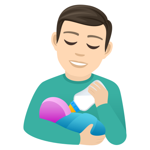 Кормящий мужчина: очень светлый тон кожи для JoyPixels 9.0