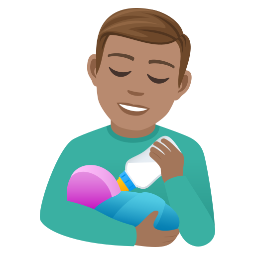  Кормящий мужчина: средний тон кожи для JoyPixels 9.0