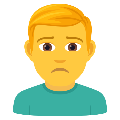 Нахмурившийся мужчина для JoyPixels 9.0