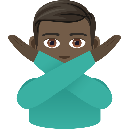 Мужчина против: очень темный тон кожи для JoyPixels 9.0