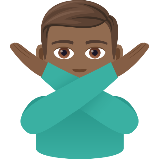 Чоловік проти: темний тон шкіри для JoyPixels 9.0