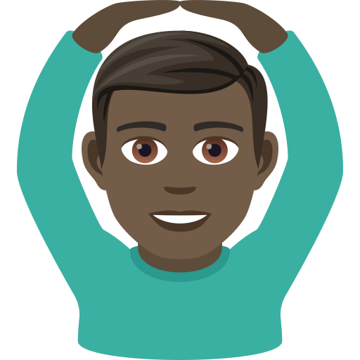 Чоловік за: дуже темний тон шкіри для JoyPixels 9.0