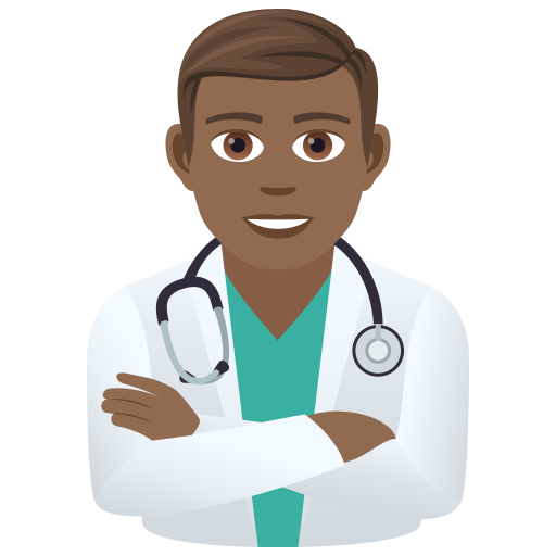 Лікар: темний тон шкіри для JoyPixels 9.0